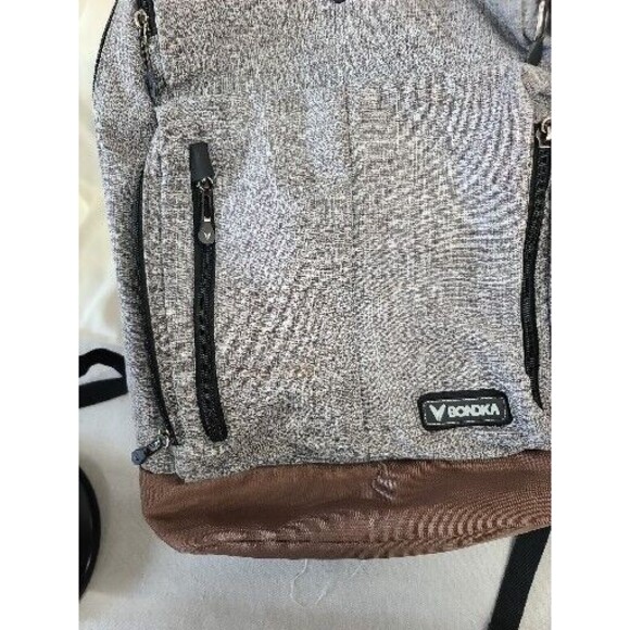 Bondka Padded Divided Insert backpack Gray & Black VGC - Picture 8 of 12